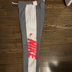 Nike Sweatpants Joggers Grey White Youth XL